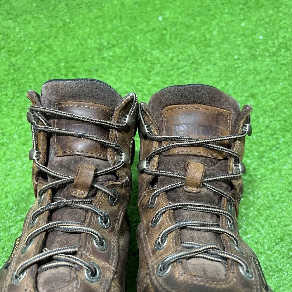 Wolverine Leather Work Book 7.5 Floorhand Waterproof Steel Toe‎ Brown EUC